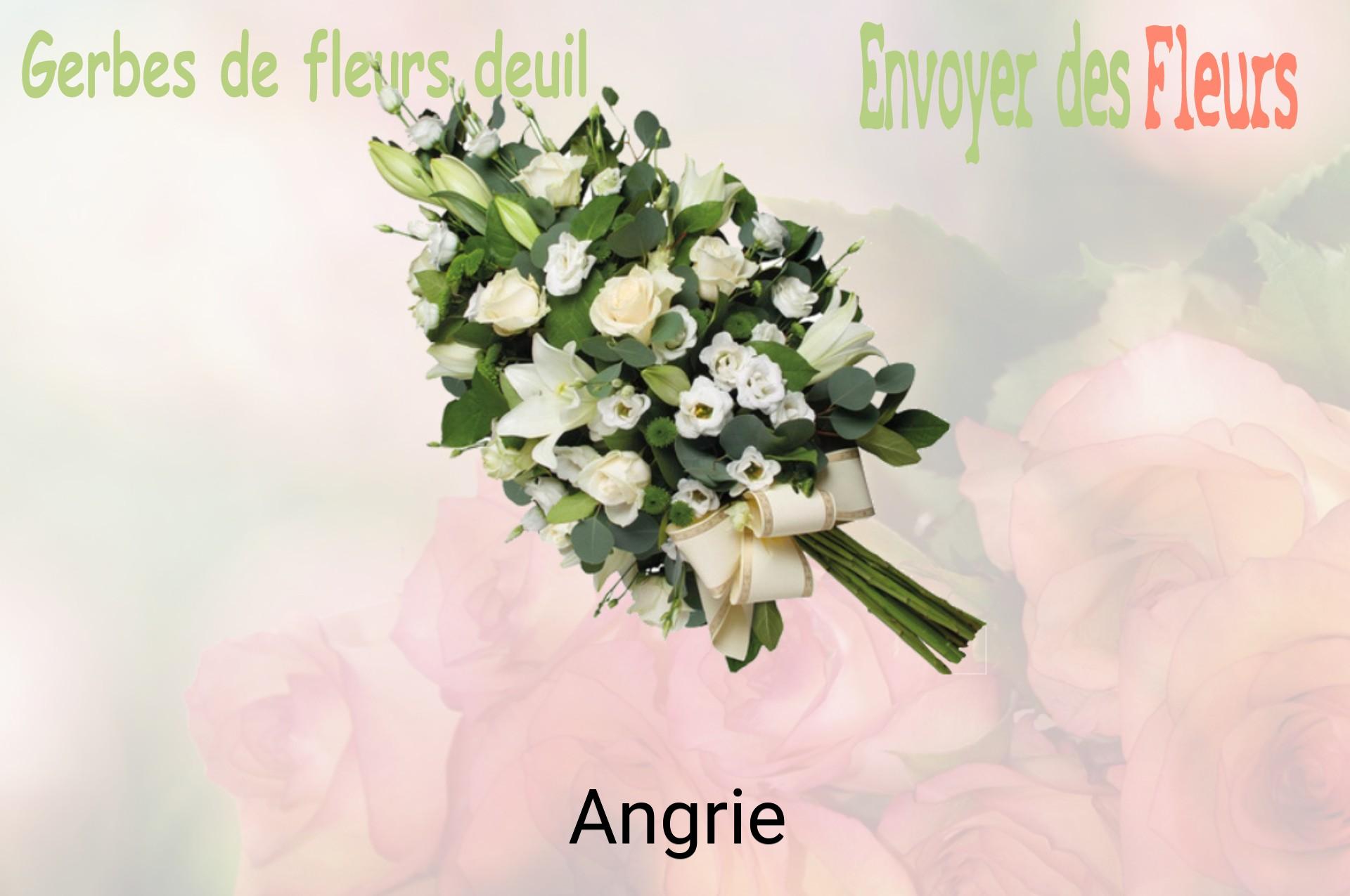 Gerbe de fleurs de deuil livrée à Angrie